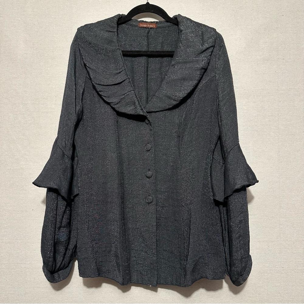 Design Today's black shimmery blazer - size large